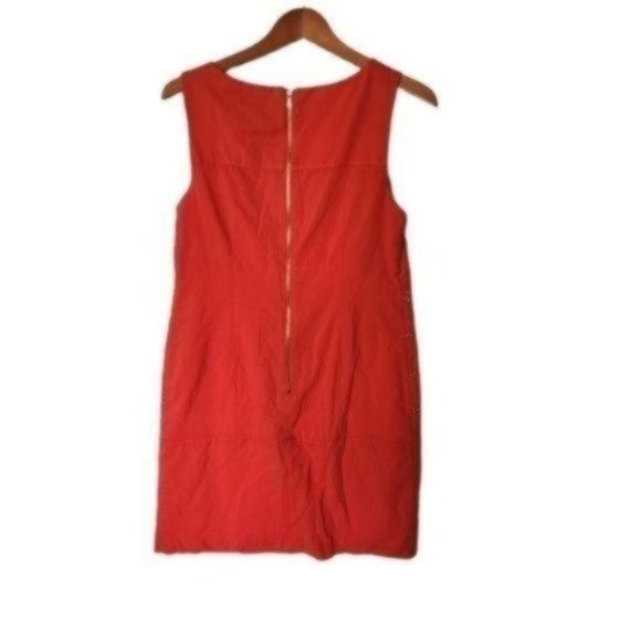 Studio One Sleeveless Crew Neckline Shift Dress Orange size‎ 8 Cotton - Picture 7 of 12